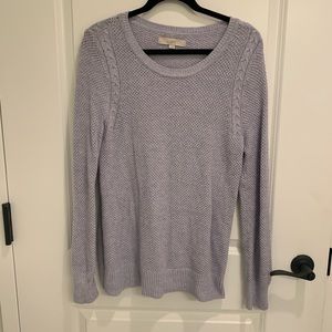 Loft light purple crew neck long sleeve sweater